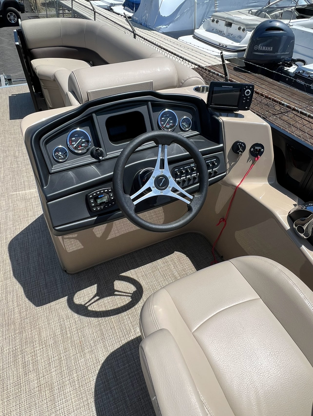 Driving area of a boat