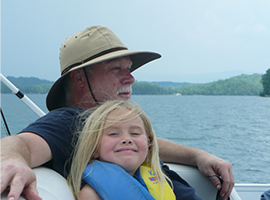 Young girl and his father