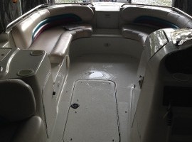 Seating area of a boat