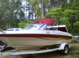 Red model Boat