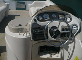 Driving area of a boat